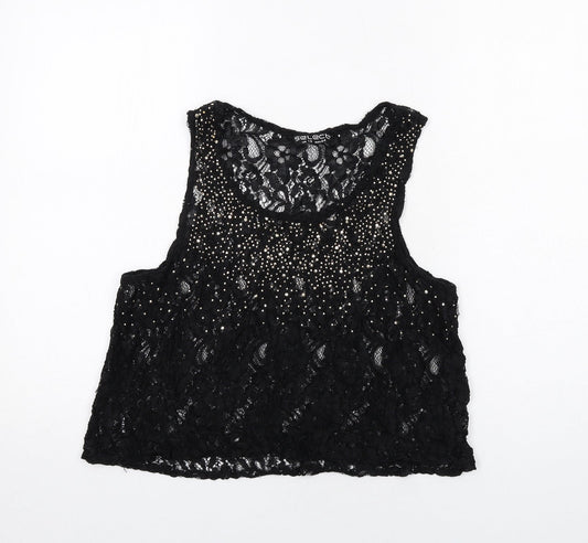 Womens UK Size 16 Select Black Basic Tank
