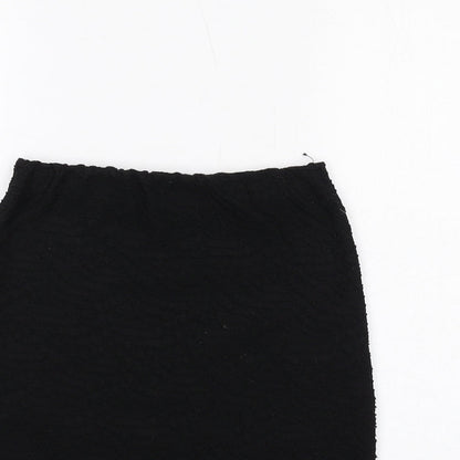 Jane Norman Womens Black Geometric Polyester Bandage Skirt Size 8