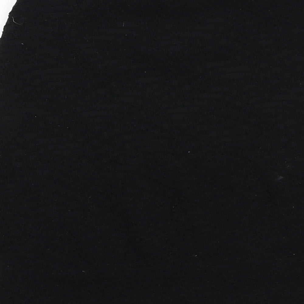 Jane Norman Womens Black Geometric Polyester Bandage Skirt Size 8