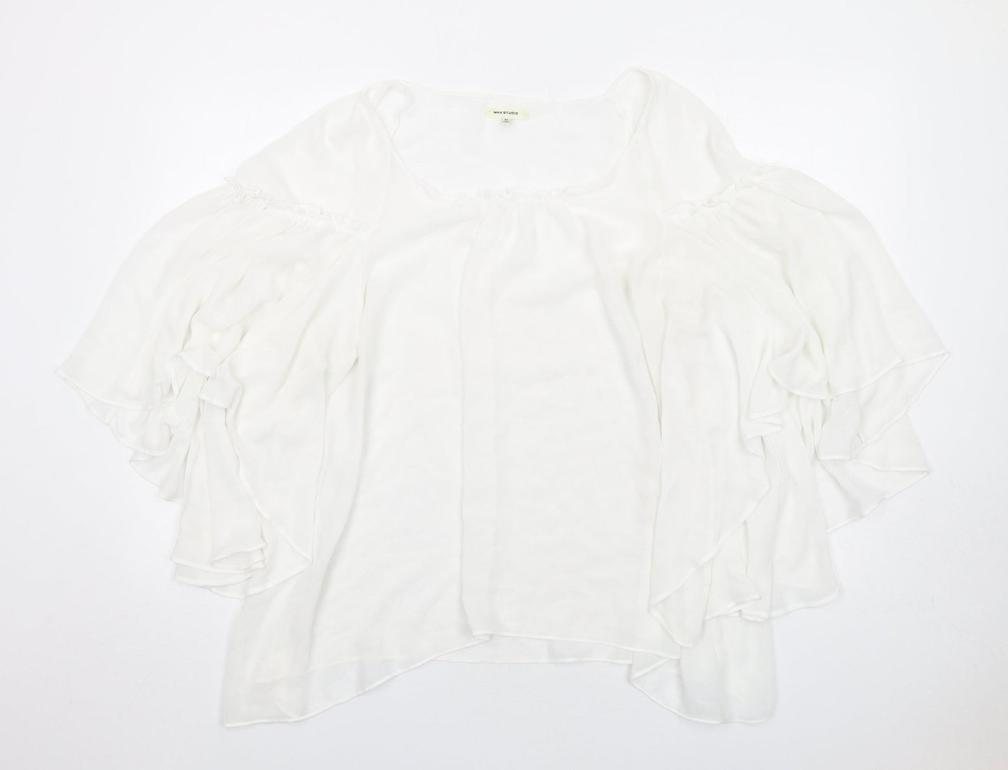 Womens UK Size XL Max Studio White Basic Blouse