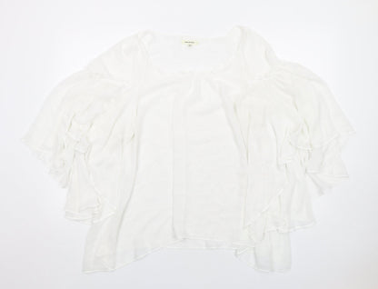 Womens UK Size XL Max Studio White Basic Blouse