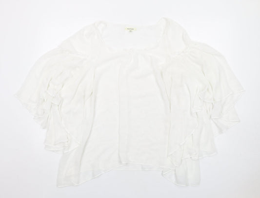 Womens UK Size XL Max Studio White Basic Blouse