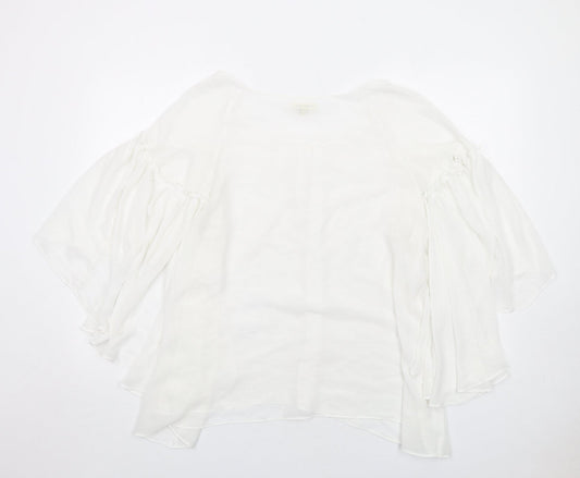 Womens UK Size XL Max Studio White Basic Blouse