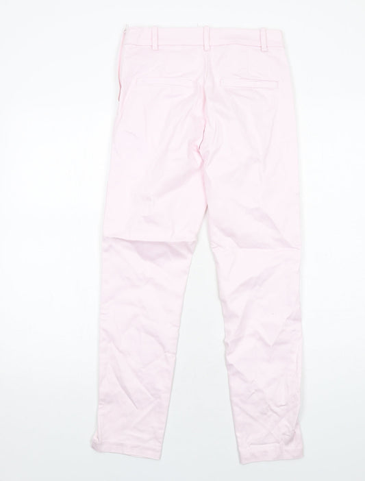 Womens UK Size 8 H&M Regular Fit Chino Pink Trousers