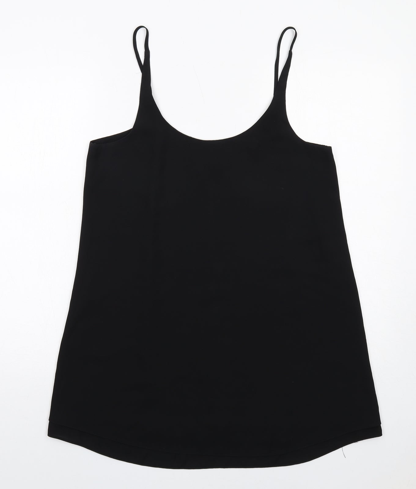 Miss Selfridge Womens Black Polyester Basic Tank Size 12 Round Neck