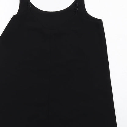Miss Selfridge Womens Black Polyester Basic Tank Size 12 Round Neck