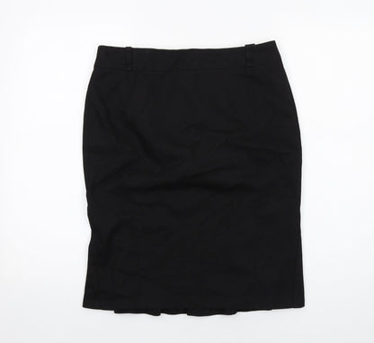 NEXT Womens Black Polyester A-Line Skirt Size 12 Zip