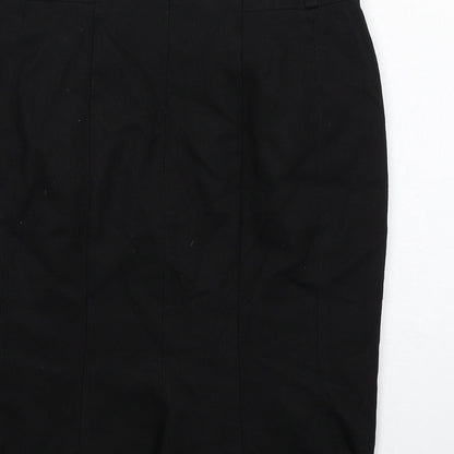 NEXT Womens Black Polyester A-Line Skirt Size 12 Zip
