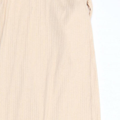 Missguided Womens Beige Polyester Tank Dress Size 10 V-Neck Pullover