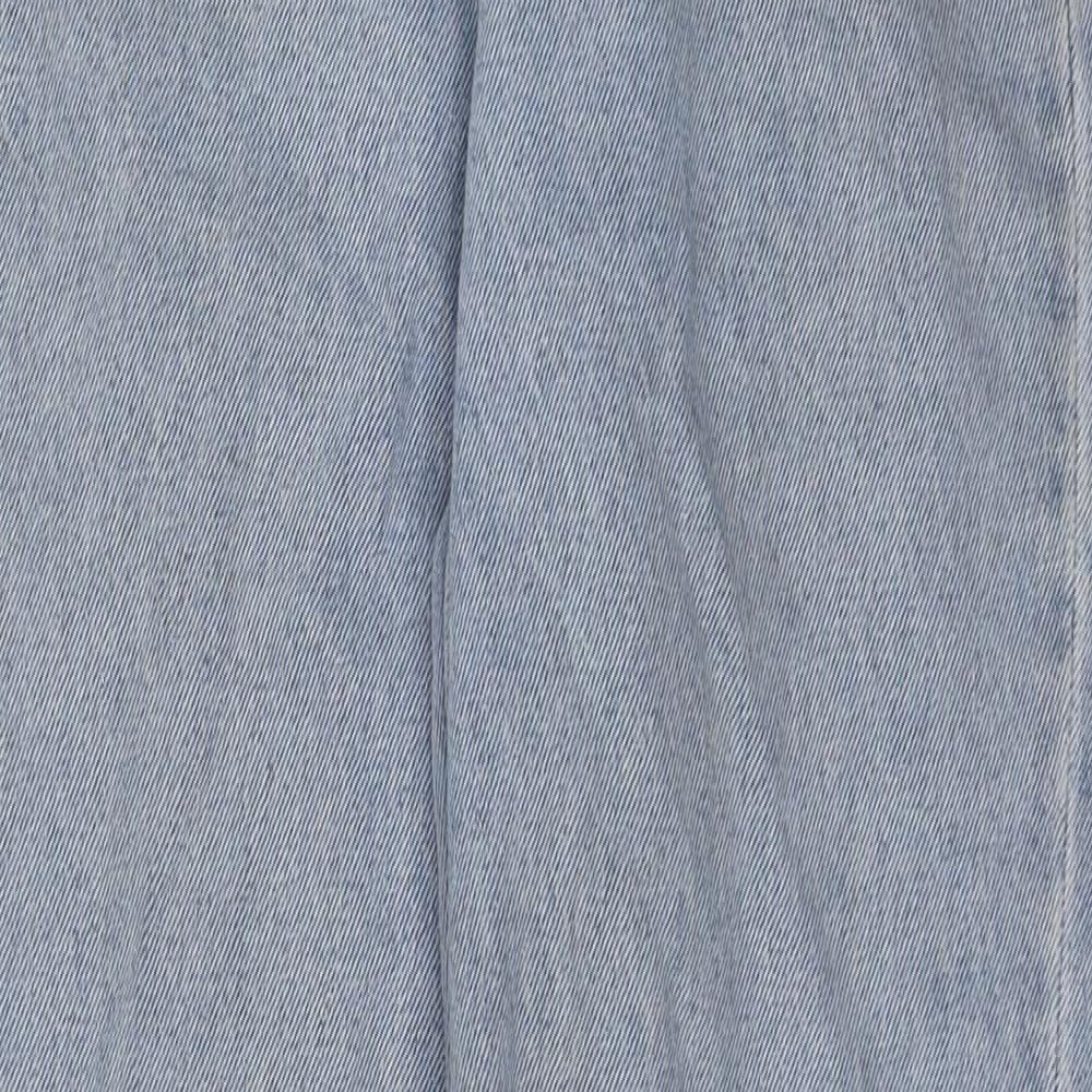 Denim & Co. Womens Blue Cotton Tapered Jeans Size 8 Regular Zip