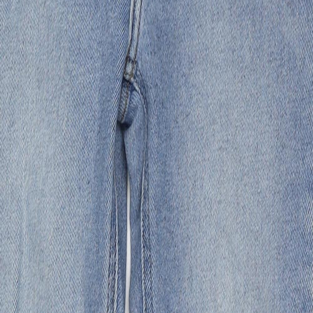 New Look Womens Blue Cotton Skinny Jeans Size 6 Regular Zip