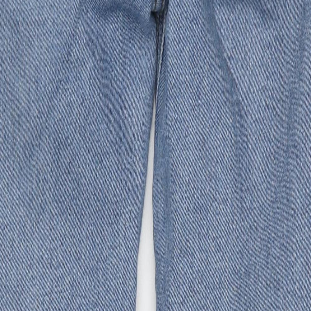 New Look Womens Blue Cotton Skinny Jeans Size 6 Regular Zip