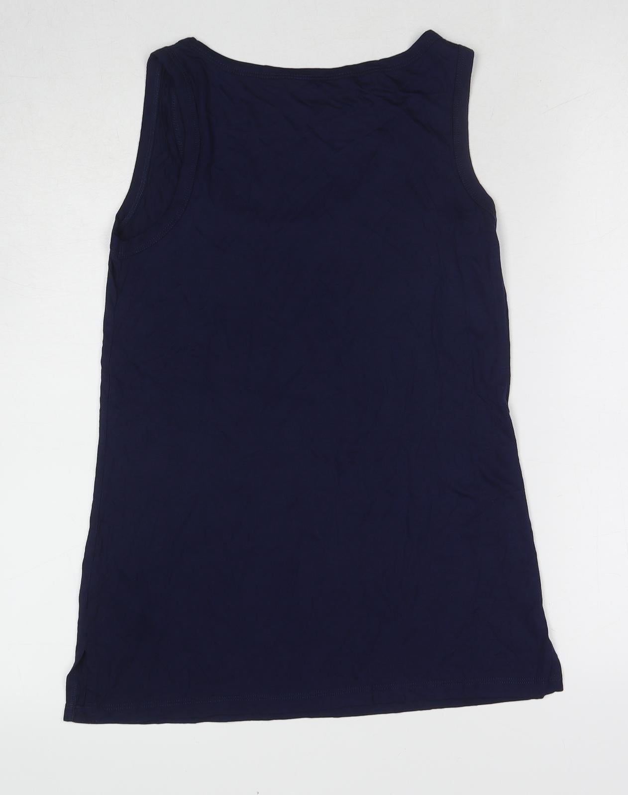 Womens UK Size 10 Dorothy Perkins Blue Basic Tank