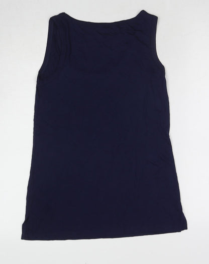 Womens UK Size 10 Dorothy Perkins Blue Basic Tank