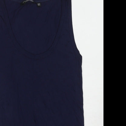 Womens UK Size 10 Dorothy Perkins Blue Basic Tank