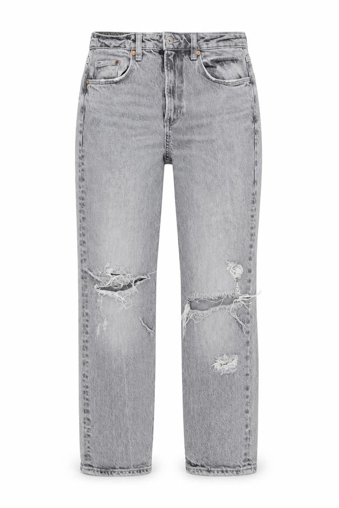 Womens UK Size 10 H&M Regular Fit Straight Grey Jeans