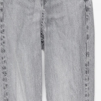 Womens UK Size 10 H&M Regular Fit Straight Grey Jeans