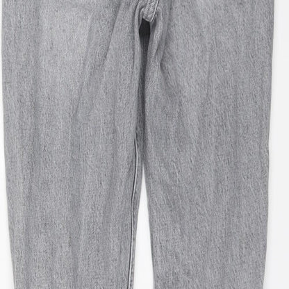 Womens UK Size 10 H&M Regular Fit Straight Grey Jeans