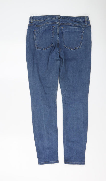 ASOS Womens Blue Cotton Skinny Jeans Size 30 in L30 in Regular Button