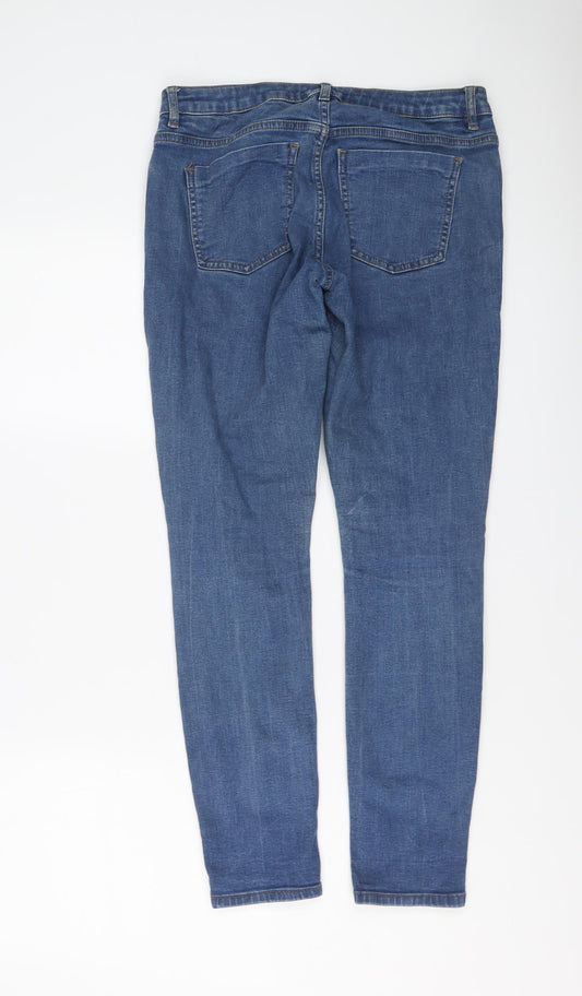 ASOS Womens Blue Cotton Skinny Jeans Size 30 in L30 in Regular Button