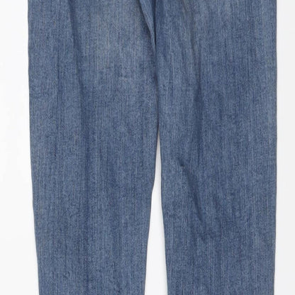 H&M Womens Blue Cotton Skinny Jeans Size 26 in L30 in Regular Button
