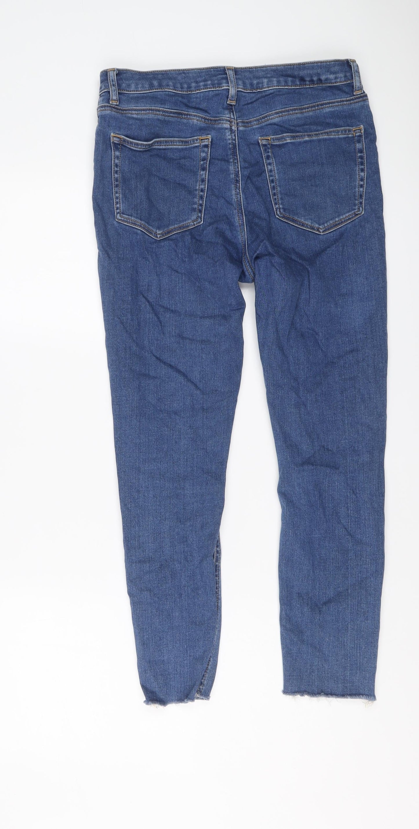 ASOS Womens Blue Cotton Skinny Jeans Size 30 in L28 in Regular Button