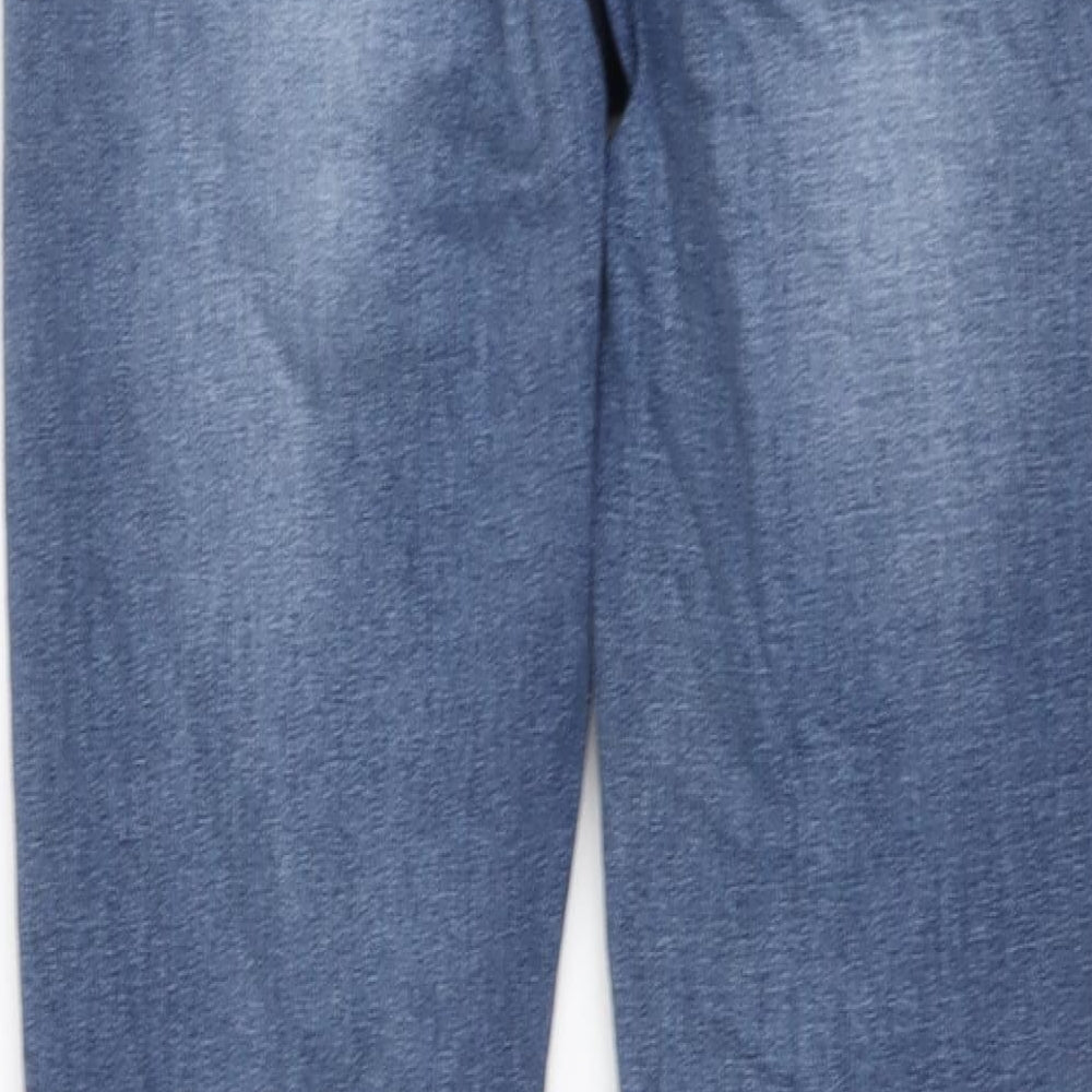 Missguided Womens Blue Cotton Skinny Jeans Size 10 L28 in Regular Button