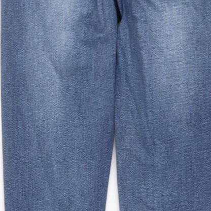 Missguided Womens Blue Cotton Skinny Jeans Size 10 L28 in Regular Button