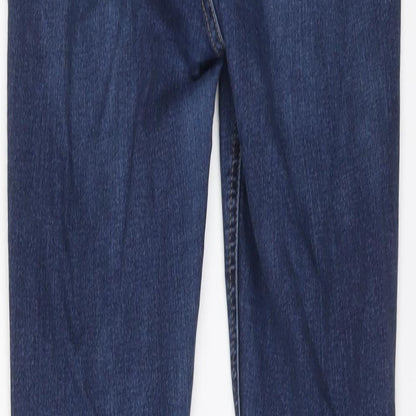Topshop Womens Blue Cotton Skinny Jeans Size 26 in L25 in Regular Button