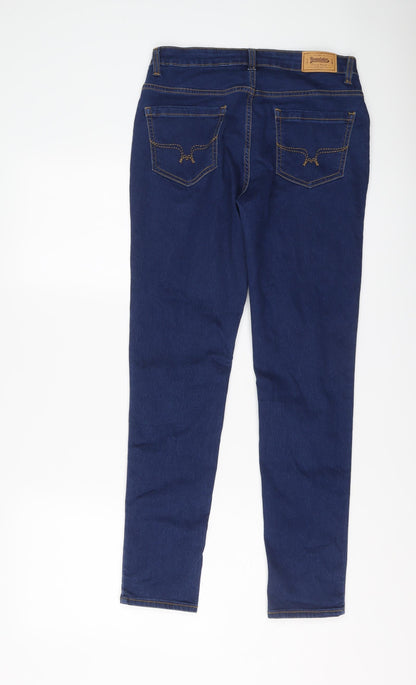 Roadster Womens Blue Cotton Skinny Jeans Size 28 in L29 in Regular Button