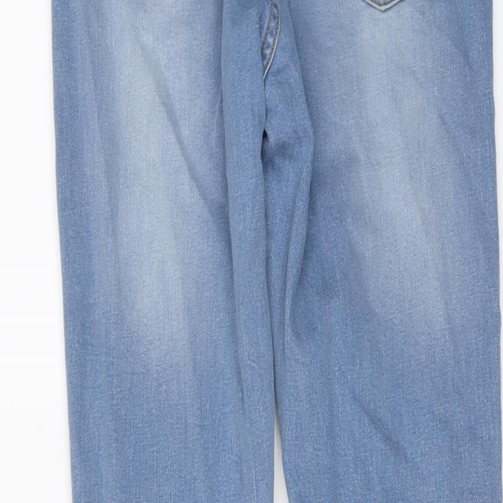 Womens UK Size 8 Boohoo Regular Fit Straight Blue Jeans