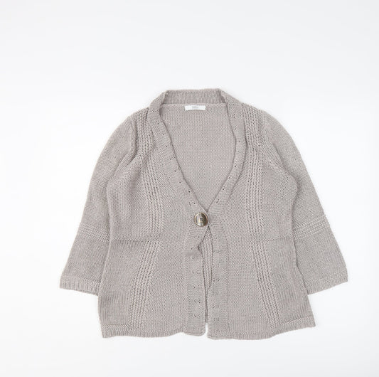 Womens UK Size 10 Marks and Spencer Grey Cardigan Jumper