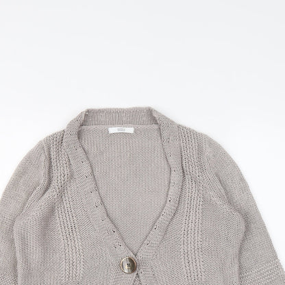 Womens UK Size 10 Marks and Spencer Grey Cardigan Jumper