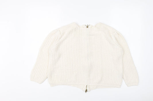 Womens UK Size S Zara Ivory Pullover Jumper