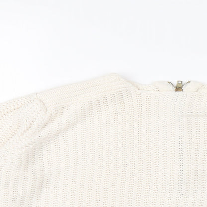 Womens UK Size S Zara Ivory Pullover Jumper