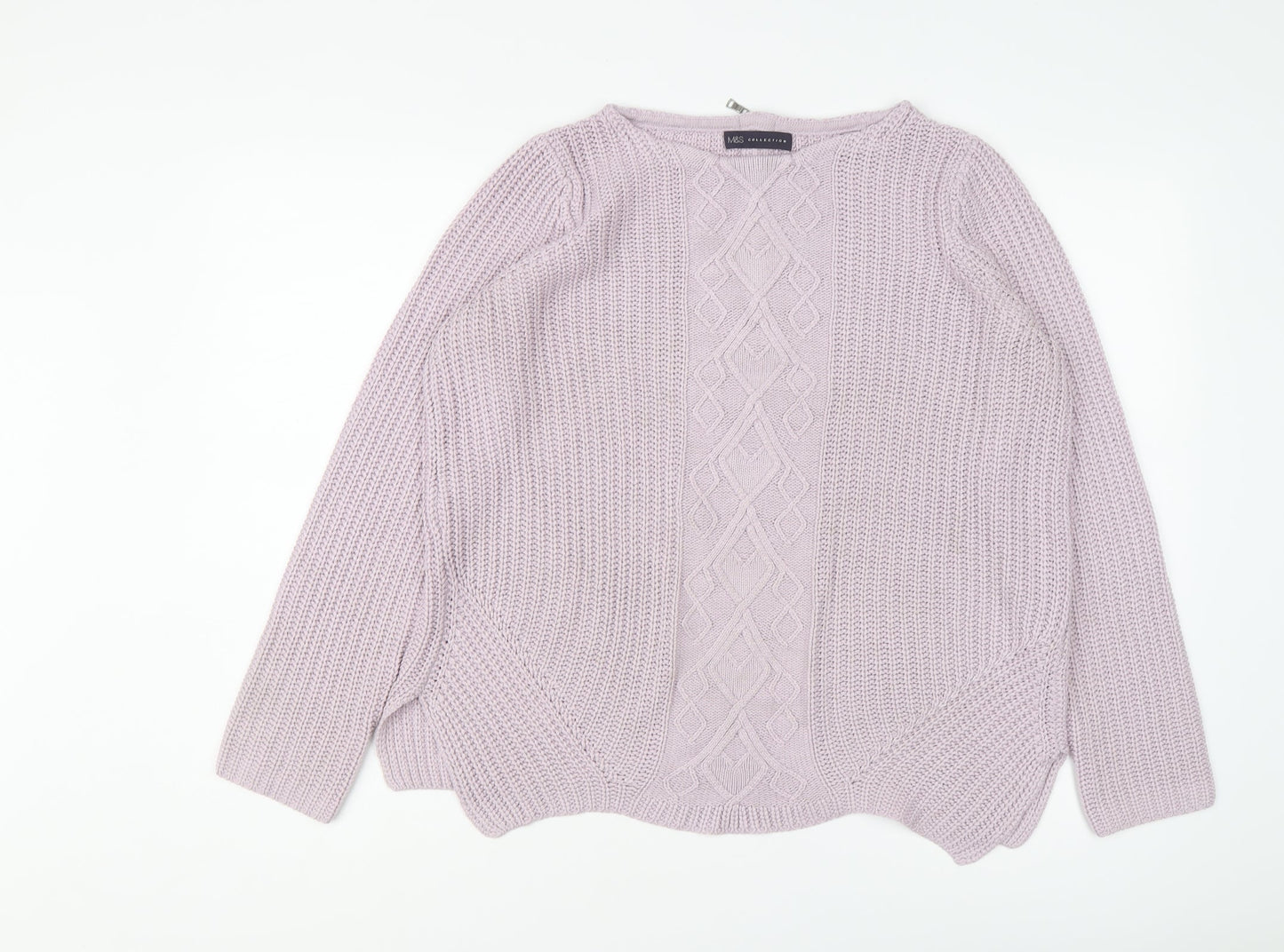 Womens UK Size 12 Marks and Spencer Purple Pullover Jumper