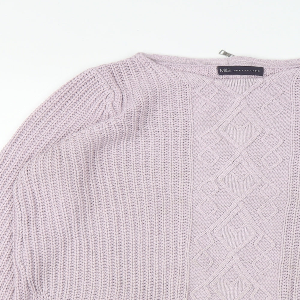 Womens UK Size 12 Marks and Spencer Purple Pullover Jumper