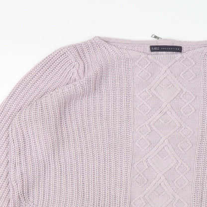 Womens UK Size 12 Marks and Spencer Purple Pullover Jumper