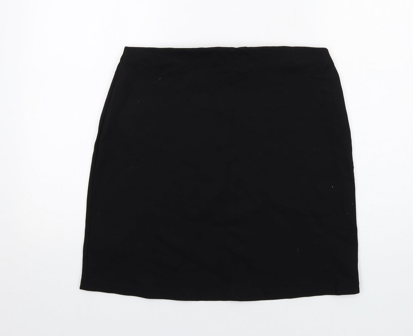 Marks and Spencer Womens Black Viscose A-Line Skirt Size 14