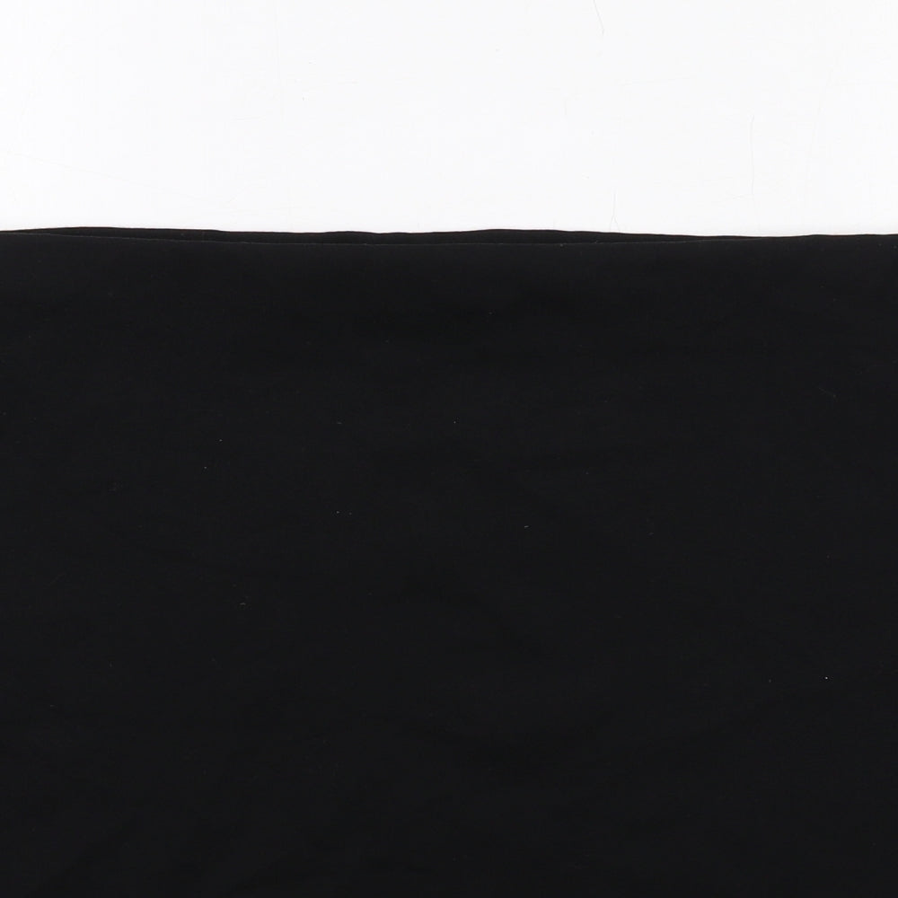 Marks and Spencer Womens Black Viscose A-Line Skirt Size 14