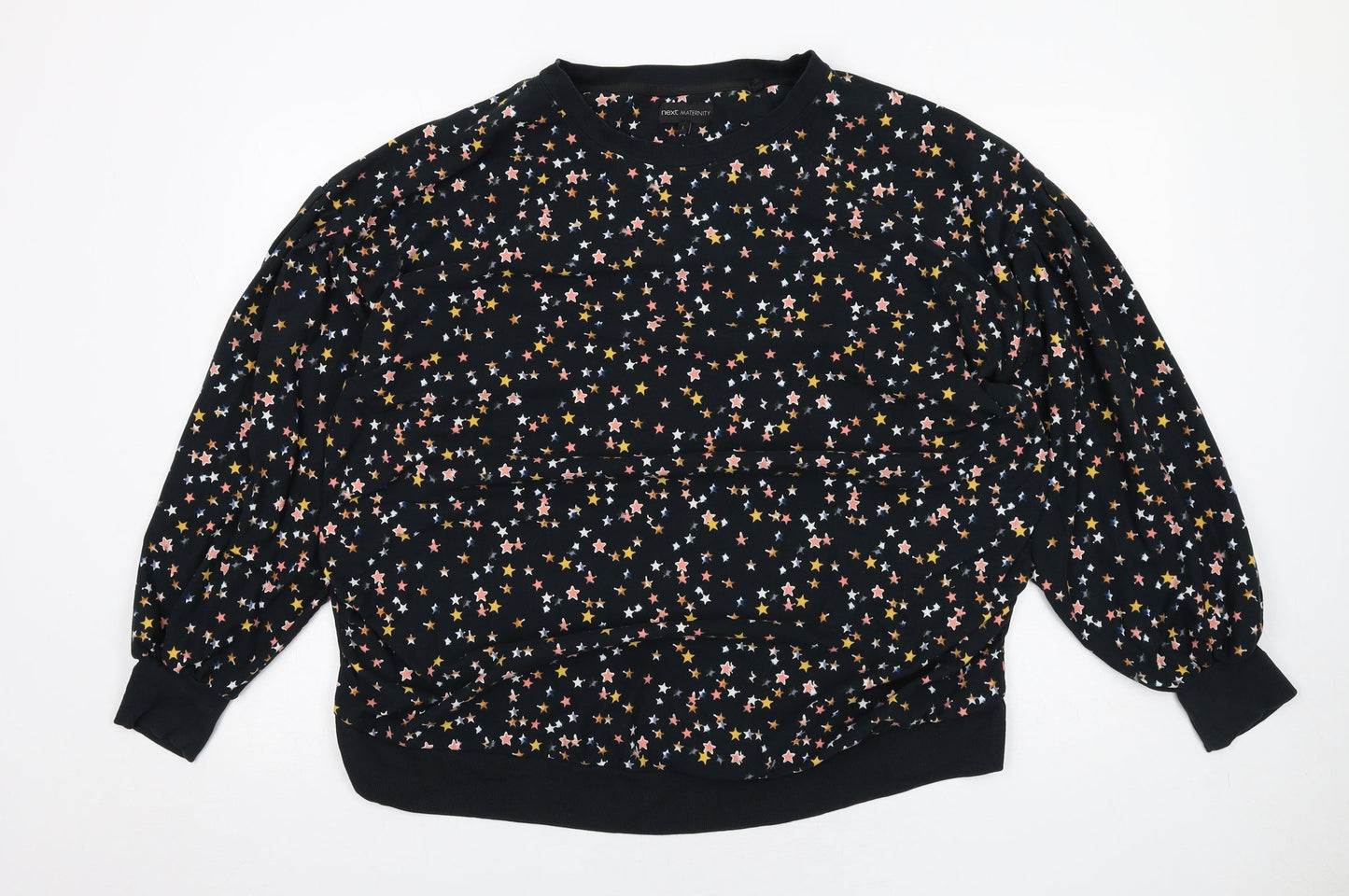 Womens UK Size L NEXT Black Pullover Sweatshirt