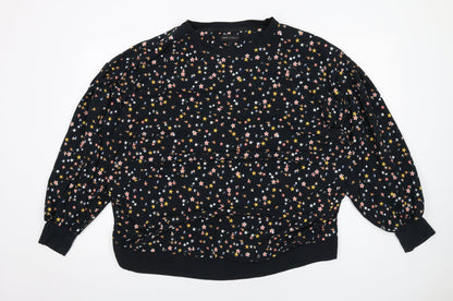 Womens UK Size L NEXT Black Pullover Sweatshirt