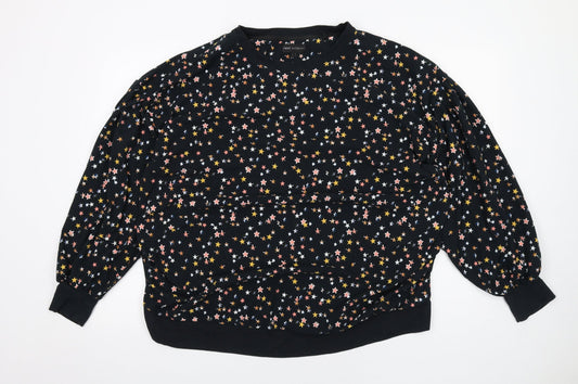 Womens UK Size L NEXT Black Pullover Sweatshirt