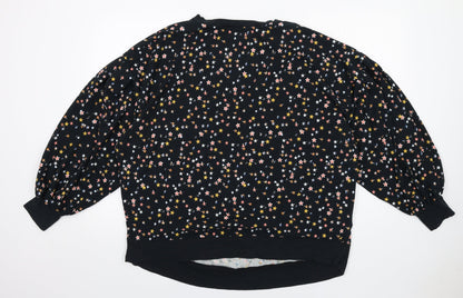 Womens UK Size L NEXT Black Pullover Sweatshirt