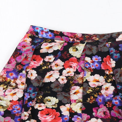Oliver Bonas Womens Multicoloured Floral Polyester Swing Skirt Size 8