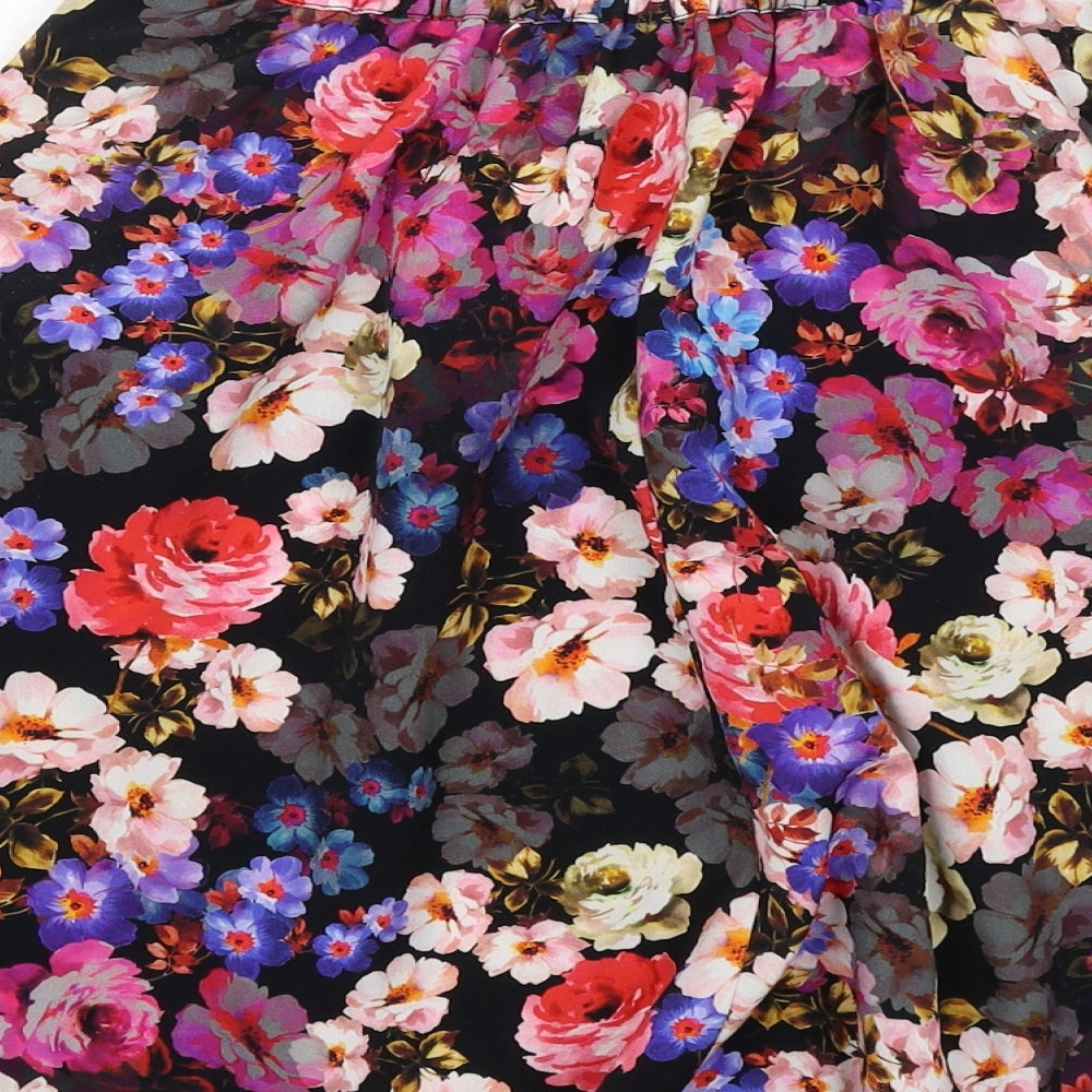 Oliver Bonas Womens Multicoloured Floral Polyester Swing Skirt Size 8