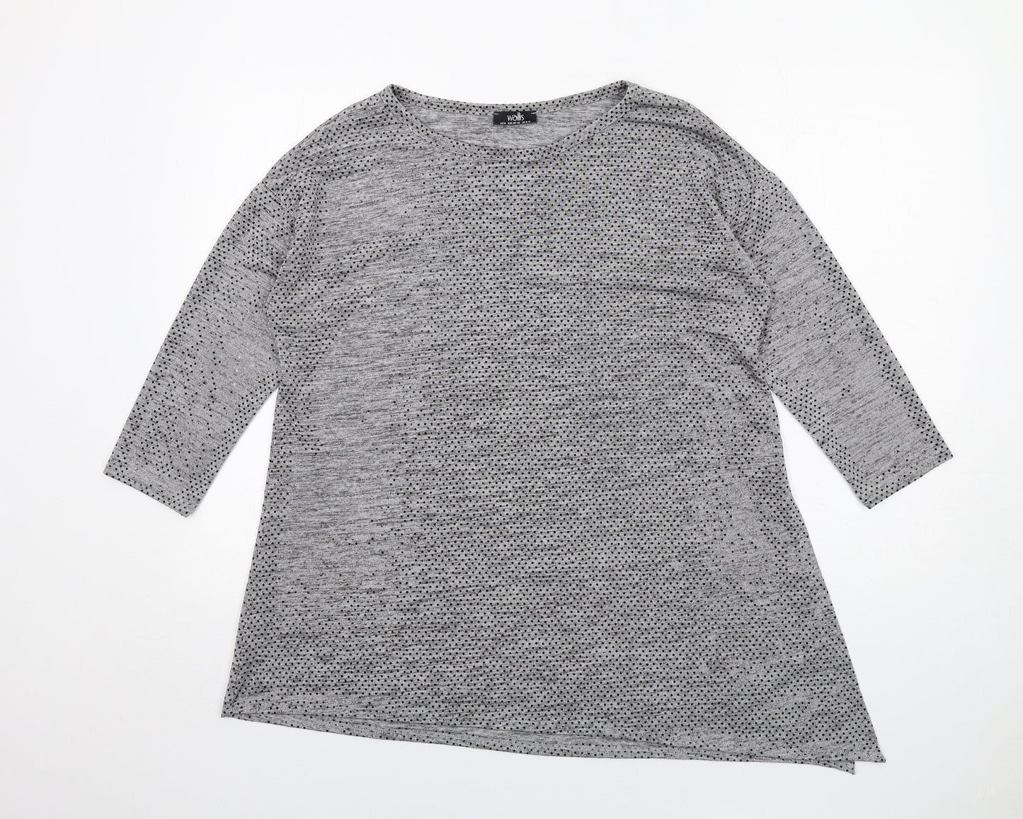 Womens UK Size M Wallis Grey Basic T-Shirt