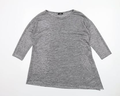 Womens UK Size M Wallis Grey Basic T-Shirt