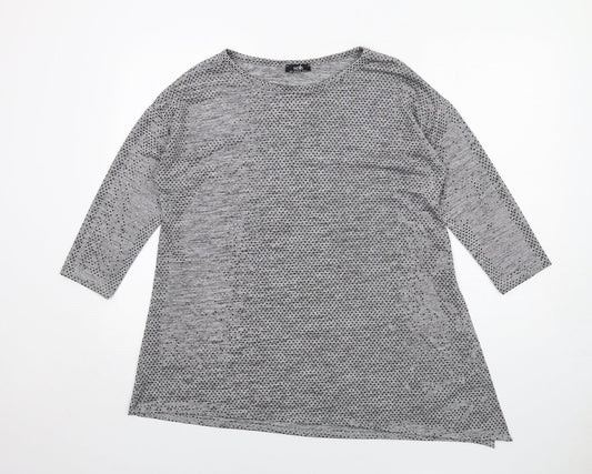 Womens UK Size M Wallis Grey Basic T-Shirt