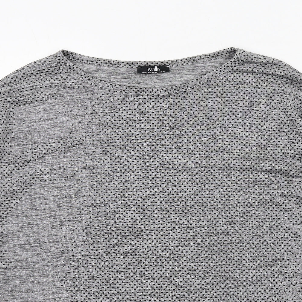 Womens UK Size M Wallis Grey Basic T-Shirt